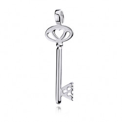Pandantiv argint Cheie cu inima DiAmanti KS0028-DIA (Argint 925‰ 2,9 g.)